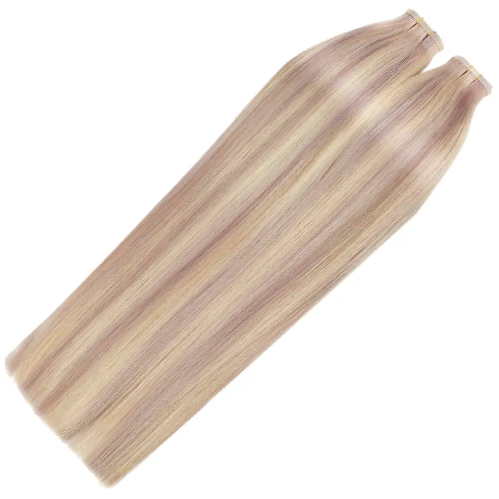 highlighted flat track weft hair extensions for women