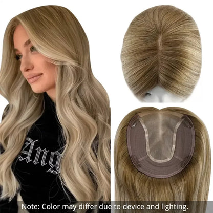 grey hair topper for women