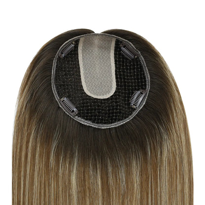fishnet human hair topper 100% human hair