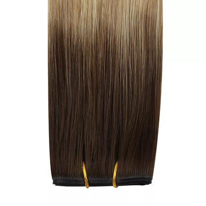 full cuticle butterfly weft hair extensions brown blonde hair