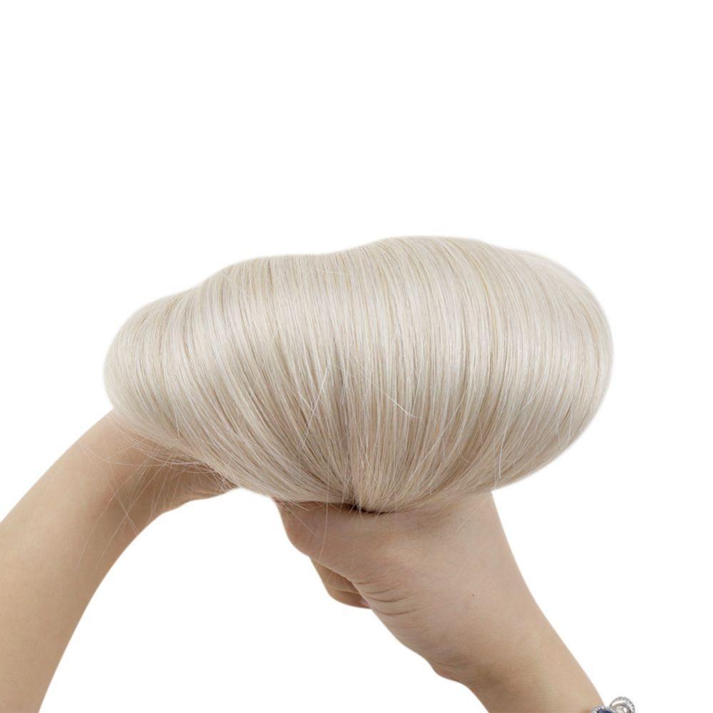 white blonde sew in hair extensions for women